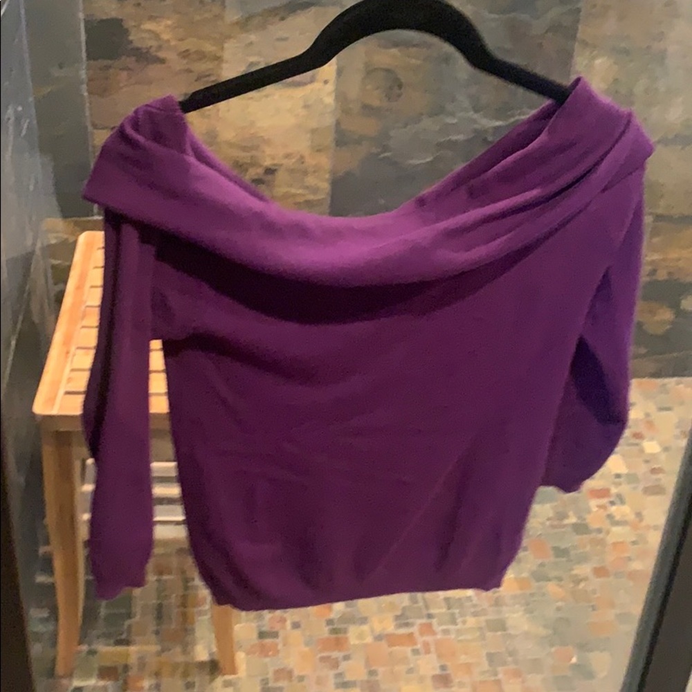 The Limited- Purple off-shoulder sweater